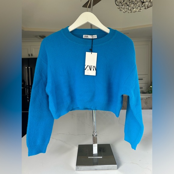 ZARA SOFT TOUCH CROPPED KNIT SWEATER SIZE M NWT - Picture 5 of 7